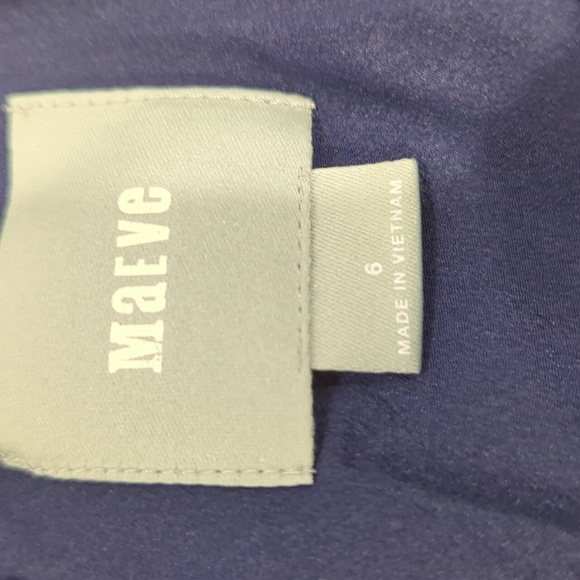 ANTHROPOLOGIE Maeve Ellery Striped Pleated Tiered Skirt with Pockets - Picture 6 of 7